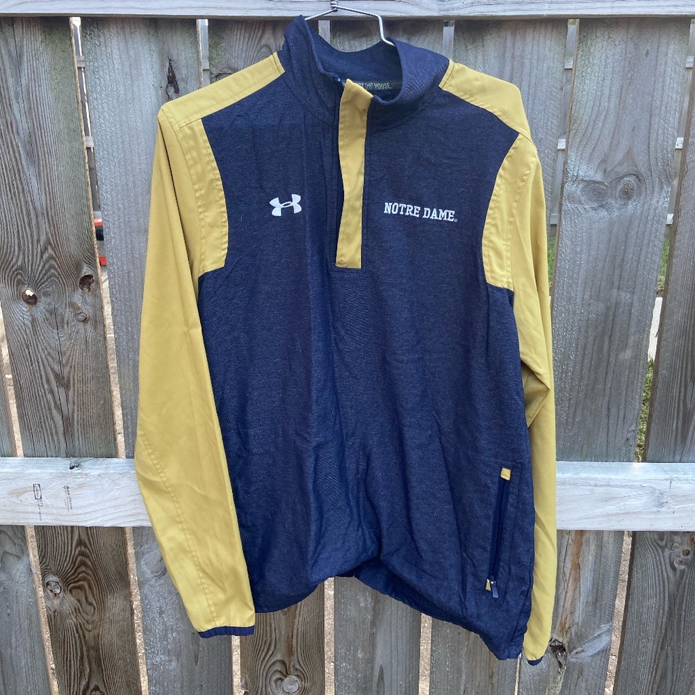 Under Armour Notre Dame Performance Quarter Zip MEDIUM